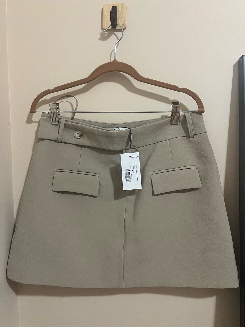 Classic Mini Skirt in Light Taupe